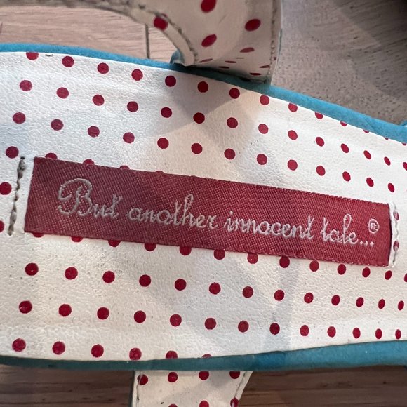 B.A.I.T. (But Another Innocent Tale) Turquoise Retro Wedge Sandals - Picture 3 of 7